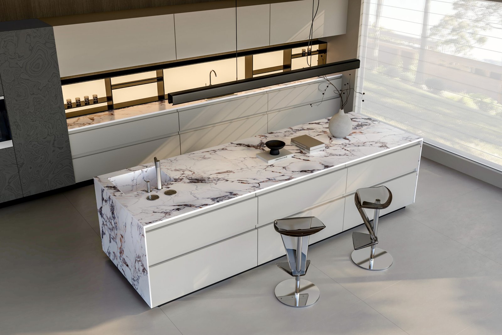 Classic Bulgar Keramiek Bij Natuursteen Slab