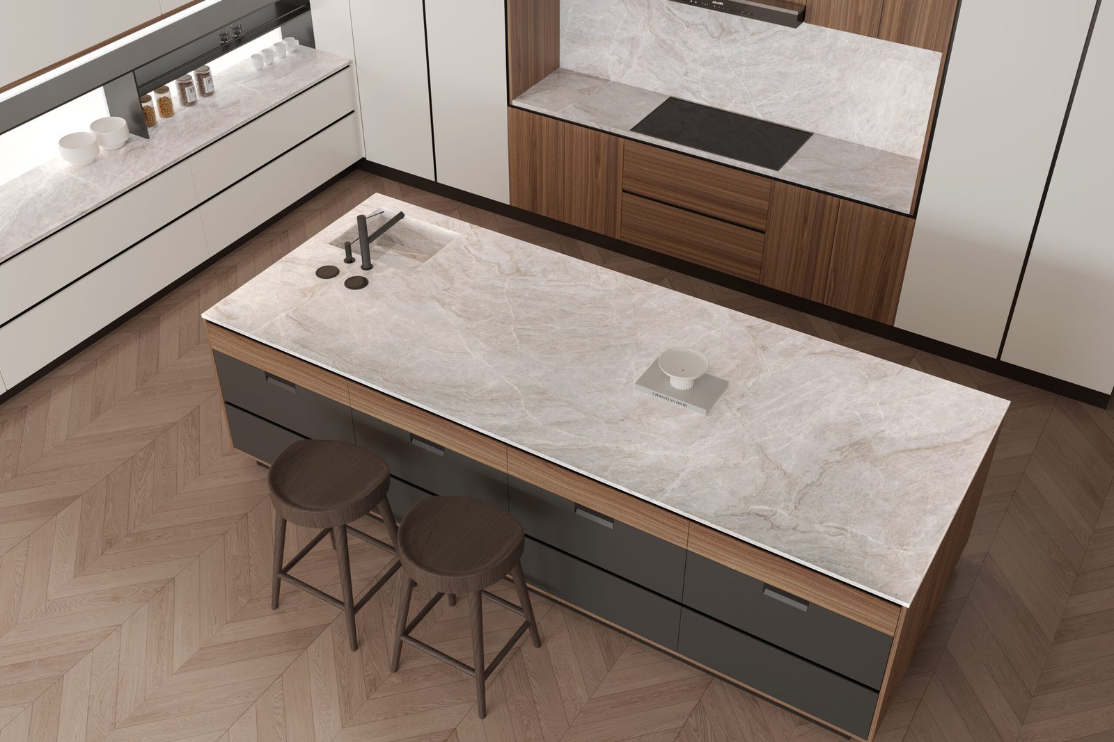 Natural Taj Mahal Keramiek Bij Natuursteen Slab