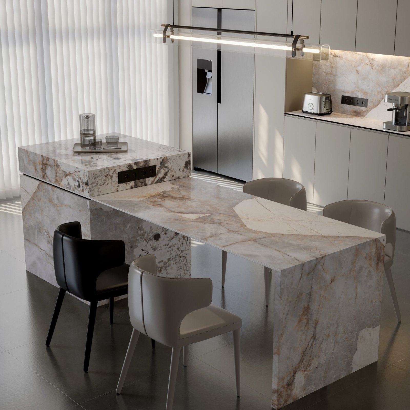 Patagonia Keramiek Bij Natuursteen Slab