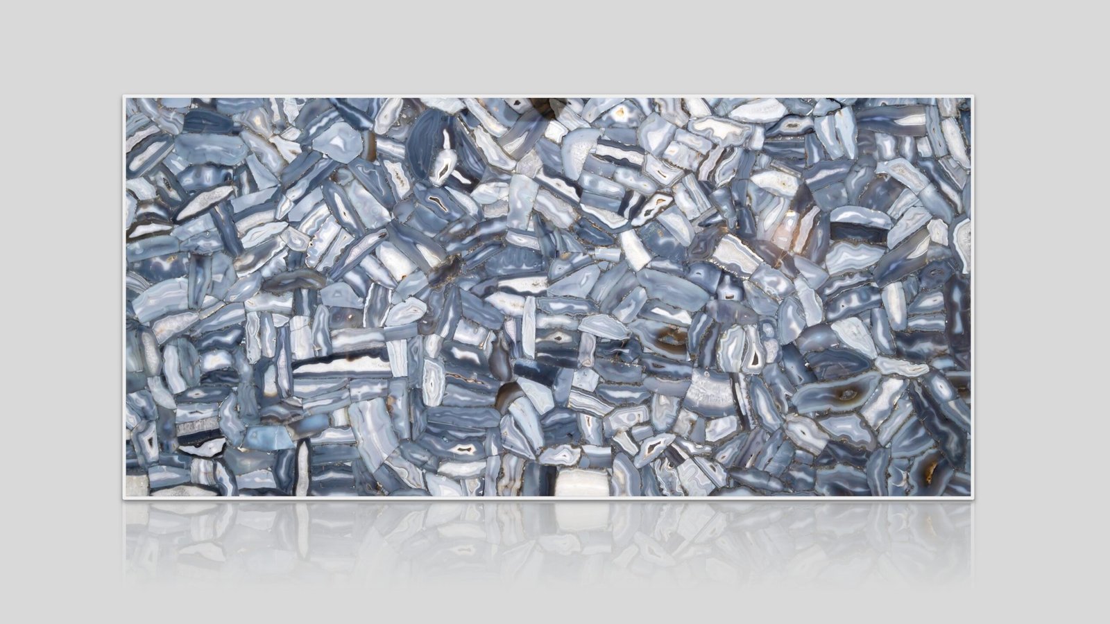 Gray Agate Extra Semi-Precious Stone Slab