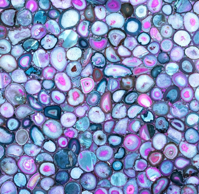 Pink Agate Semi-Precious Stone Slab